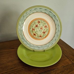 Mismatched Stoneware Dinner Plates
